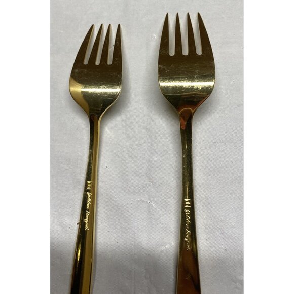 Gold Electroplate J H Carlyle Golden Bouquet 4 Piece Setting For 1 - Picture 6 of 9